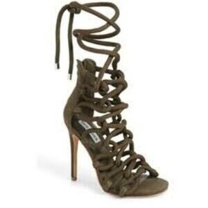 Steve Madden Lace Up Heels Army Green